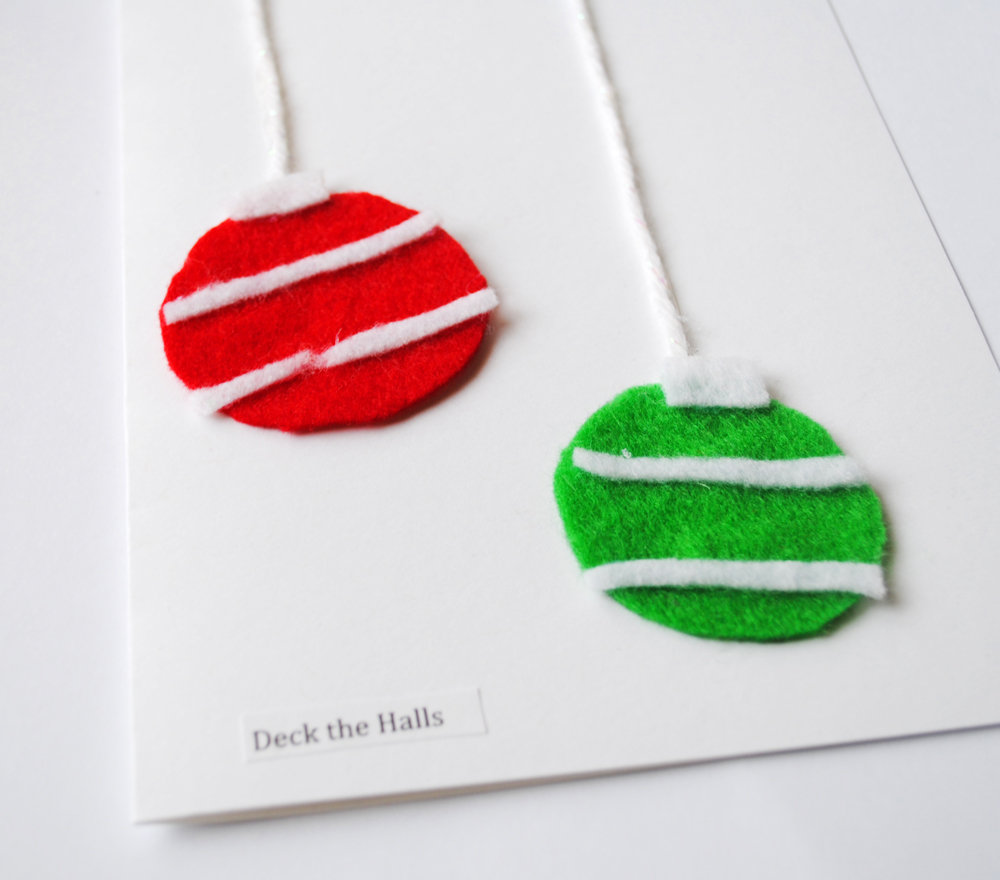 Peachy Cheek: Making Holiday cards using Paper and Felt