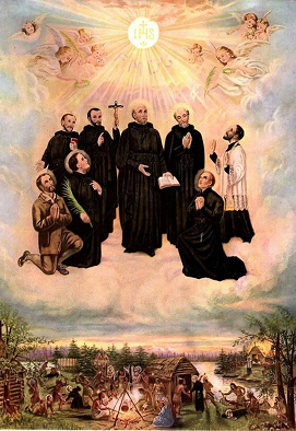 Santos JUAN BRÉBEUF e ISAAC JOGUES y MÁRTIRES DE CANADÁ (†1642-1649) Fiesta 19 de Octubre