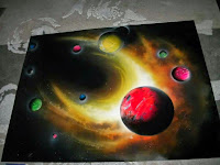 Spray Paint Space Art