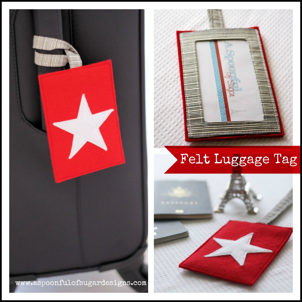 felt luggage tag a spoonful of sugar