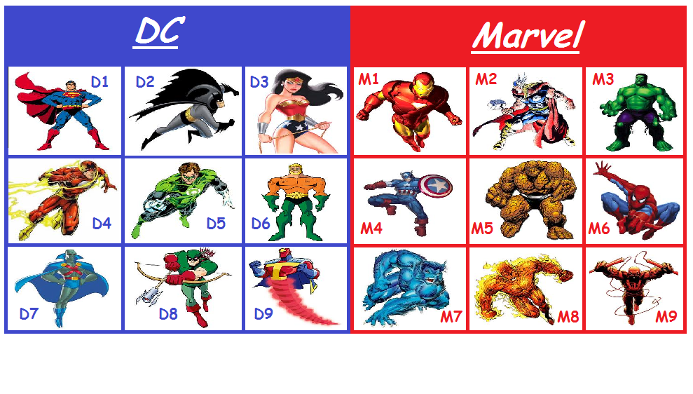 superhero logo list