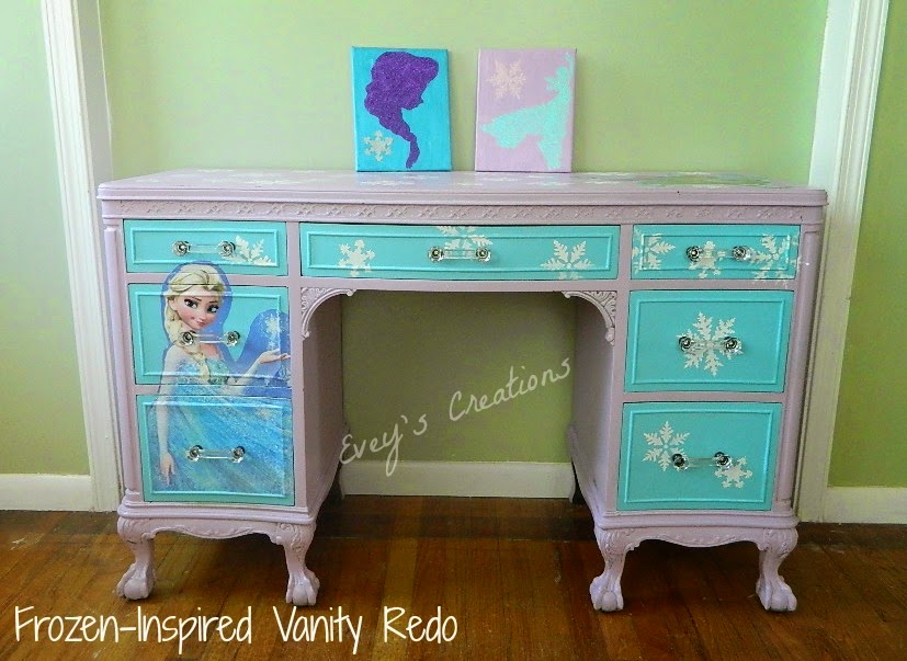 Evey S Creations Frozen Inspired Vanity Redo Decoupage Tutorial