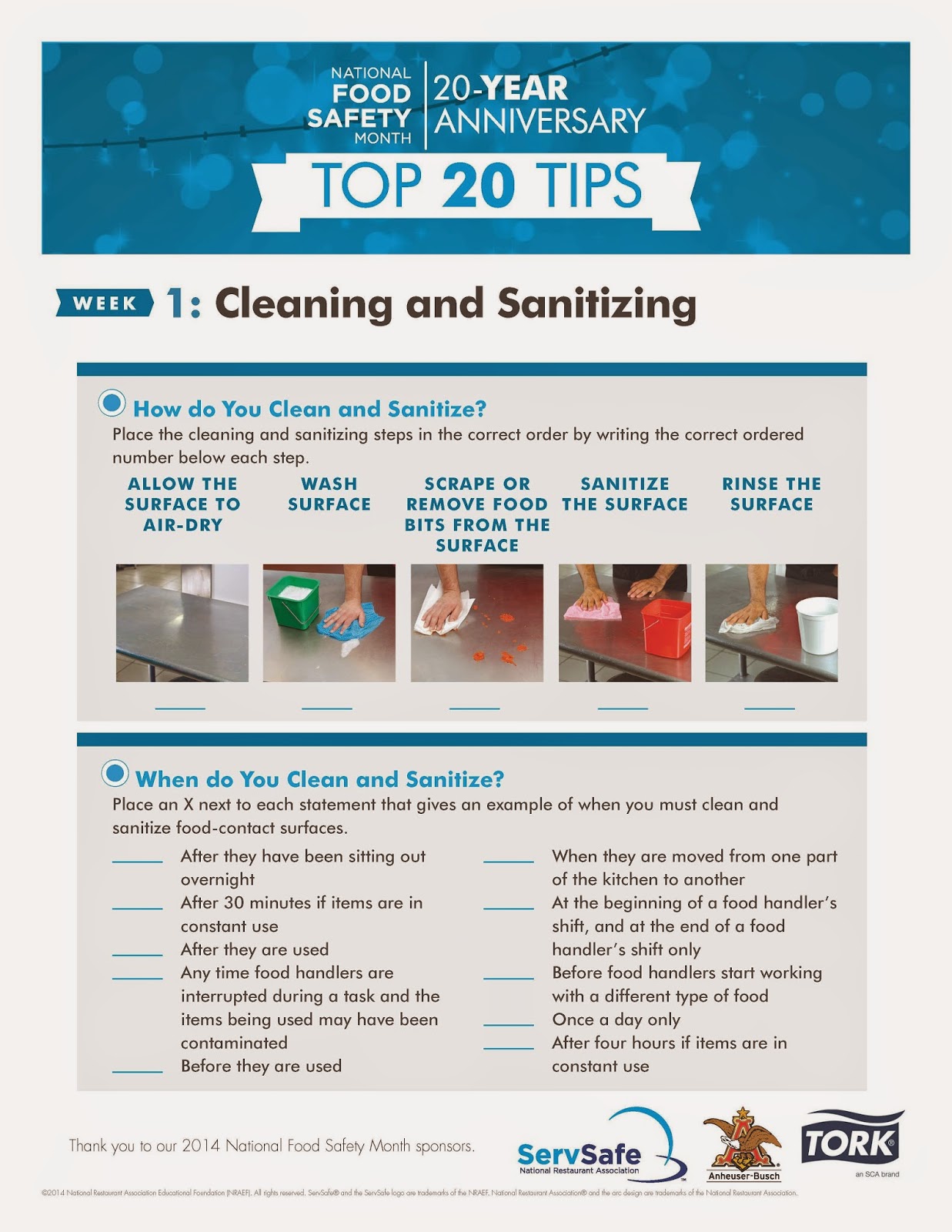 Louisiana Restaurant Association FoodSafetyMonth Week 1Cleaning