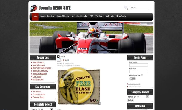 Free Cars Racing Black Joomla Theme Template Free Cars Racing Black Joomla Theme Template