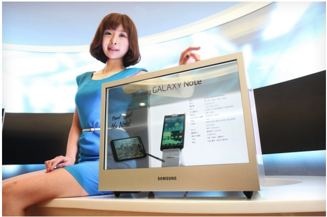 Samsung Layar Monitor Transparan