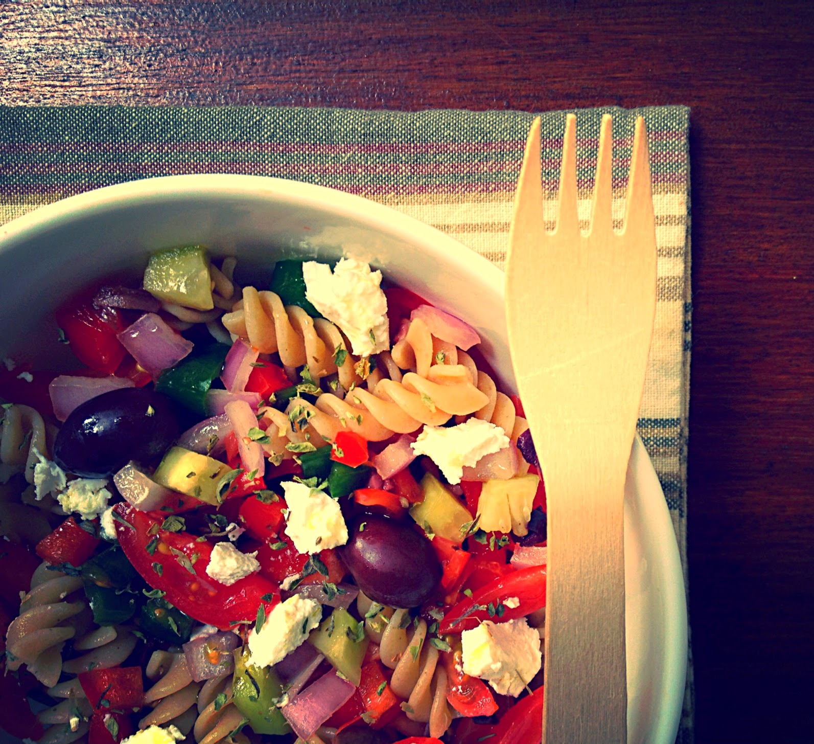 Ensalada griega de pasta