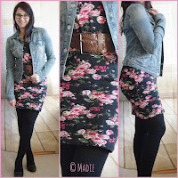 Outfit Floral Dress & Jeans Jacket