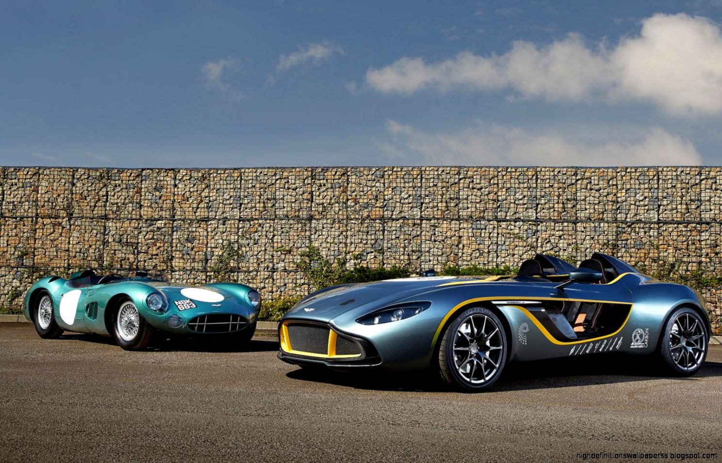 Aston Martin Cc100 Speedster Concept And 1959 Dbr1 S Wallpaper Aston Martin Cc100 Speedster Concept And 1959 Dbr1 S Wallpaper