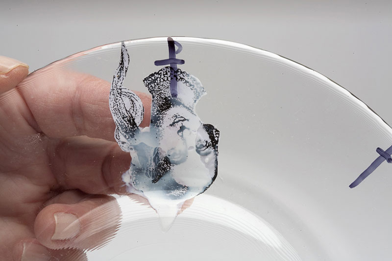 signed by tina Decoupage Plates....