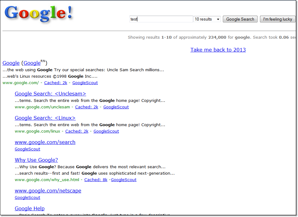 google en 1998