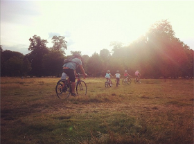 Hyde Park family cycling
