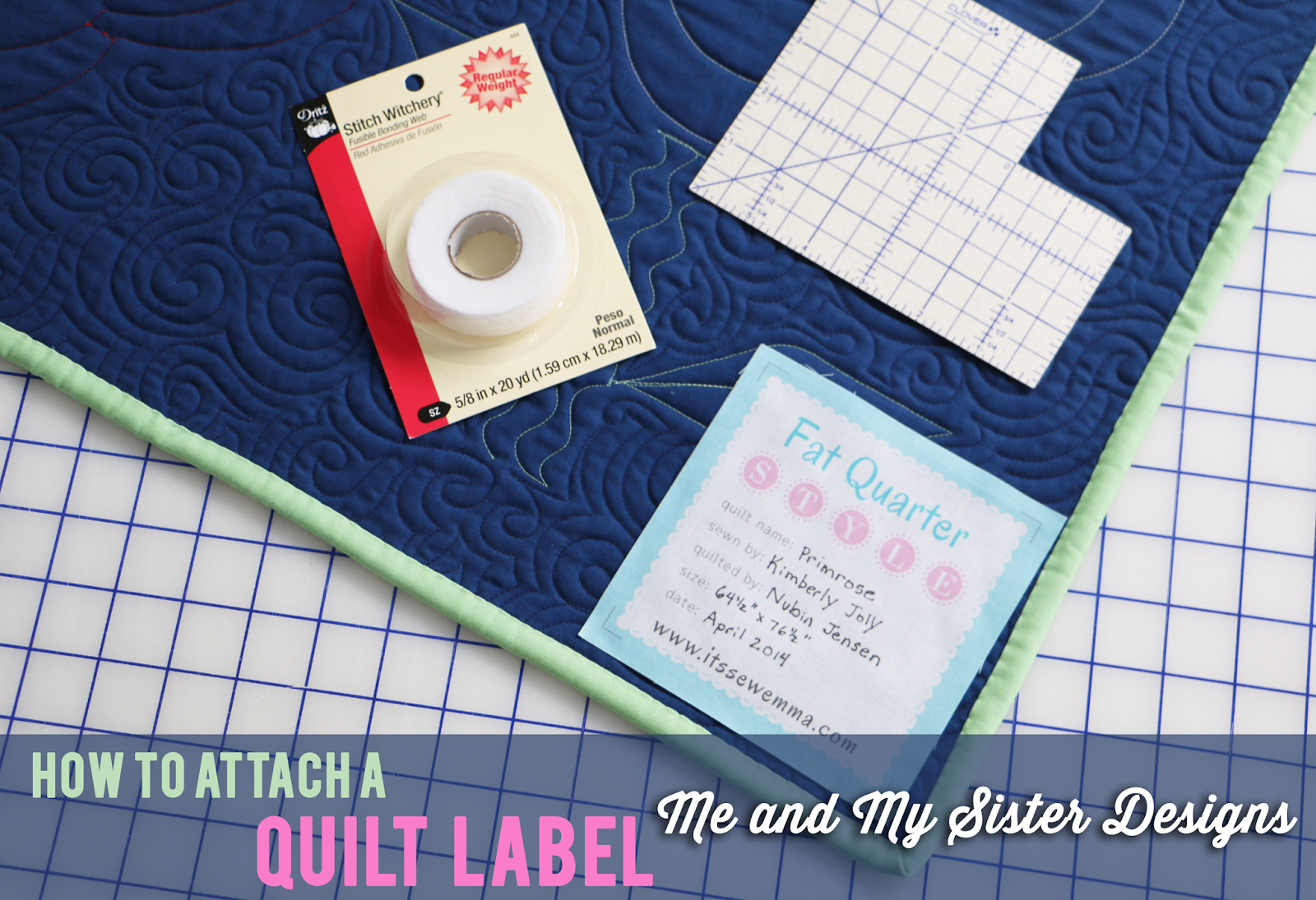 Fat Quarter Shop's Jolly Jabber How to Attach a Quilt Label with Me