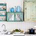 Turquoise and greens in a beautiful Swedish cottage kitchen