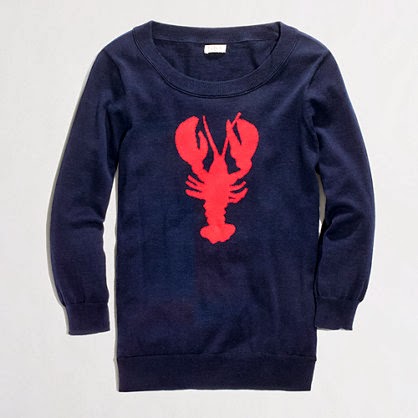 Nautical by Nature | Nautical Sweaters J.Crew Factory Lobster sweater