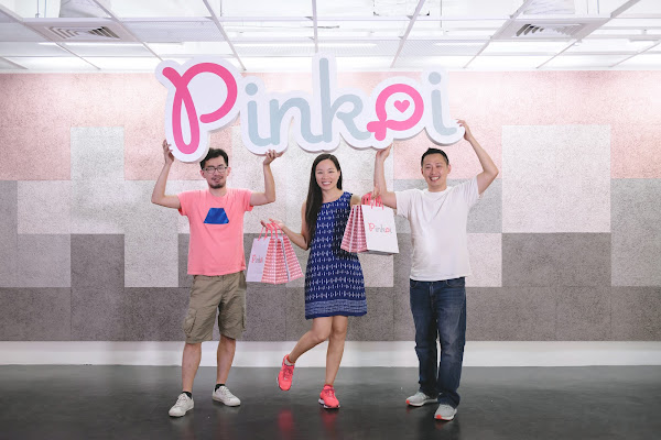 Pinkoi共同創辦人顏君庭（Peter Yen）、林怡君（Maibelle Lin）、李讓（Mike Lee）。