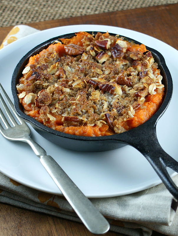 Authentic Suburban Gourmet { Brandied Yams with Pecan Crumble Topping }