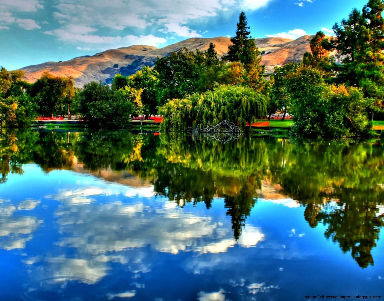 Reflection Lakes and Mountains with Trees Reflection Lakes and Mountains with Trees
