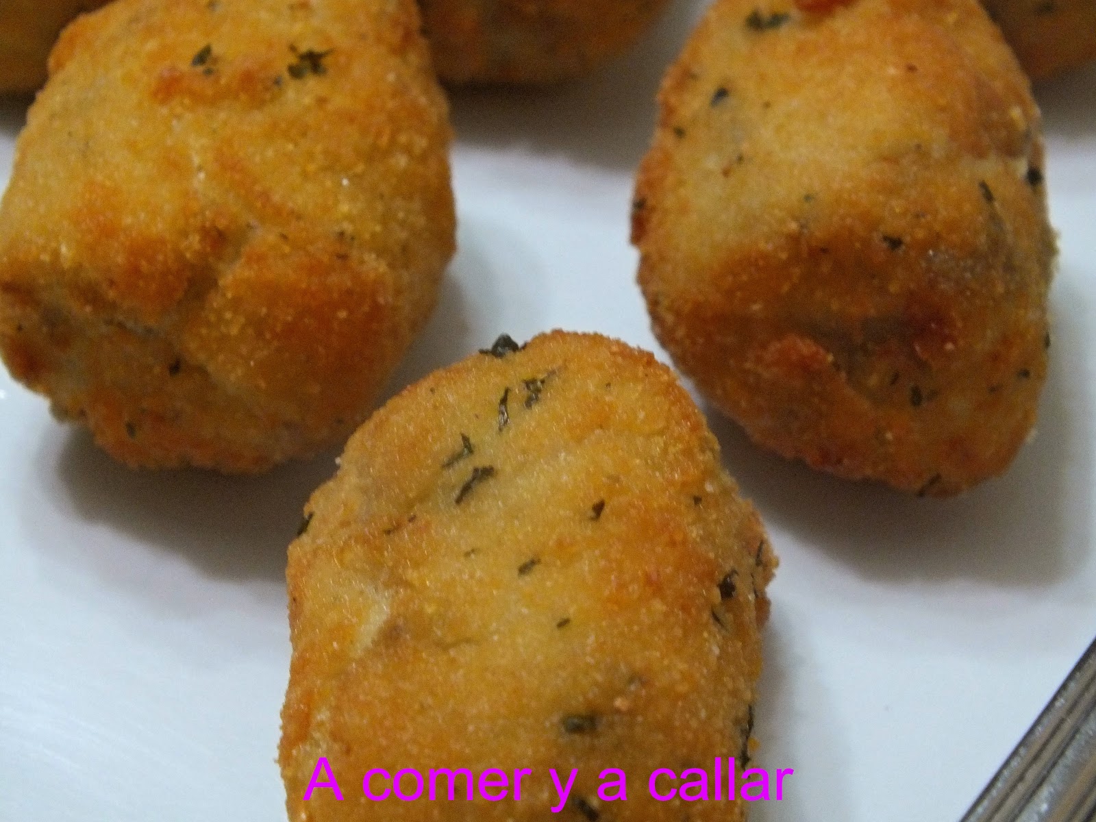 A comer y a callar CROQUETAS DE SETAS