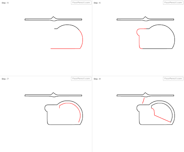 How to draw cartoon Helicopter - slide 3