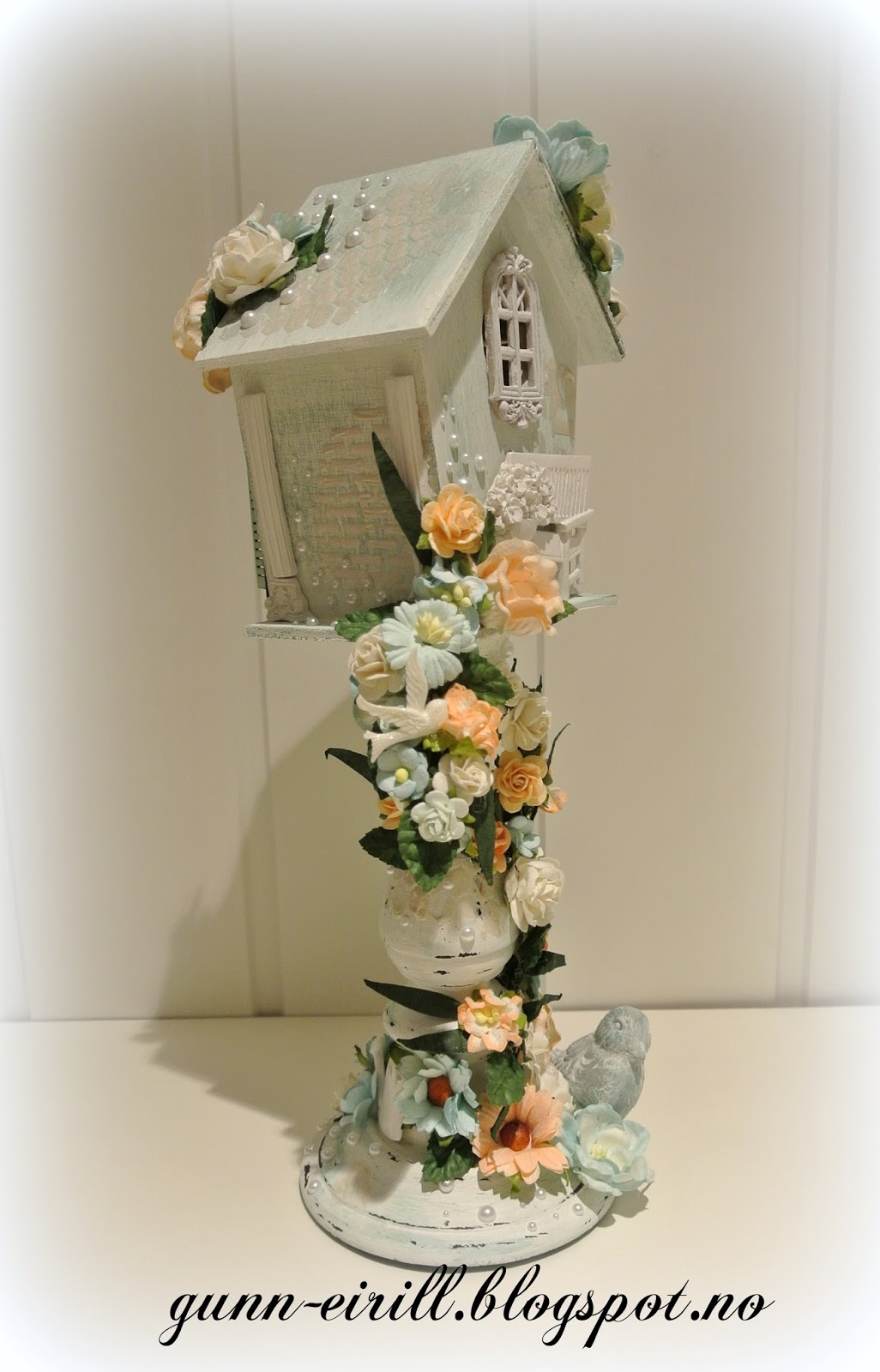 GunnEirill`s Paper Magic Mixed media bird house/ DT Wild Orchid Crafts