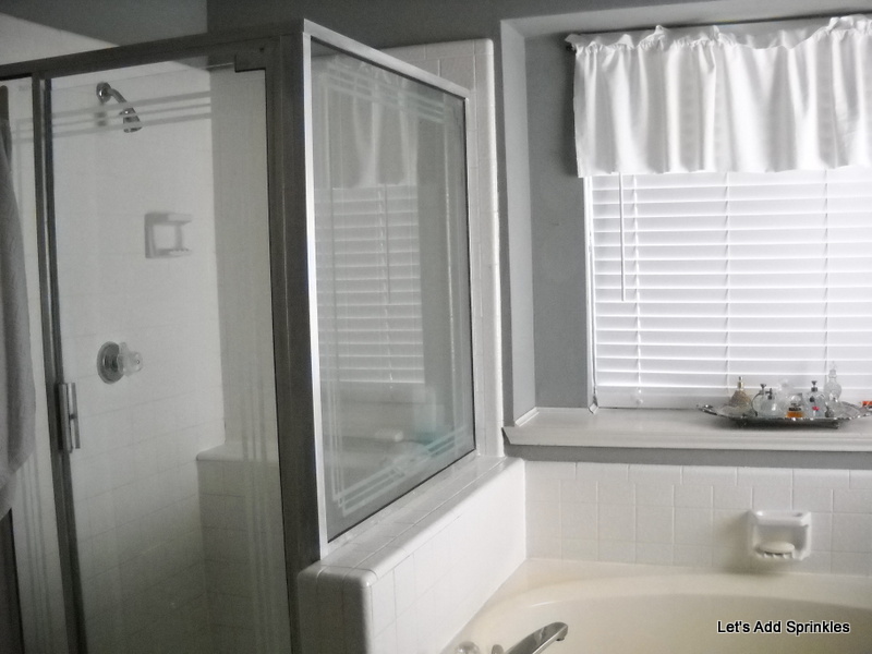 Let's Add Sprinkles Oven Cleaner on the Shower Surround