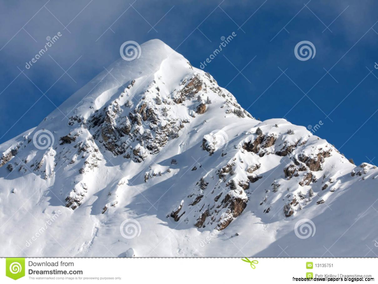 Snow Covered Mountain Peak Stock Image Image 13135751 Snow Covered Mountain Peak Stock Image Image 13135751