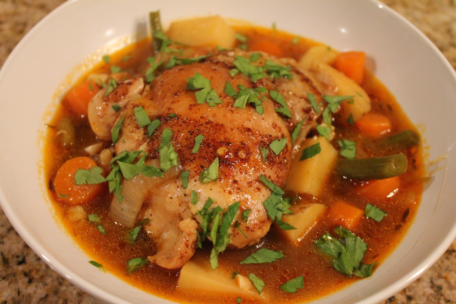 a + b Brown ale braised chicken