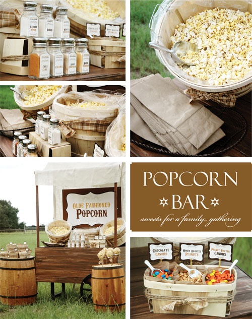 Do It Yourself Weddings Candy Bars, Dessert Bars, Now Popcorn Bars!