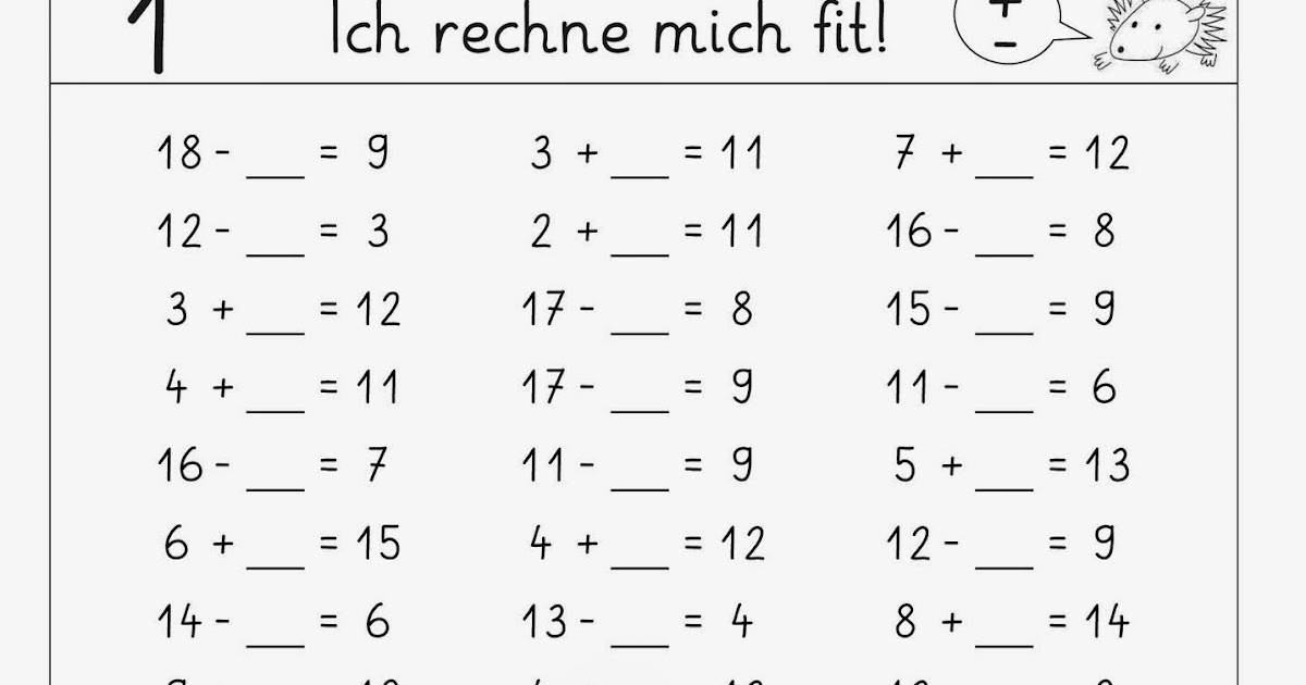 Lernstübchen Rechne dich fit plus minus (2)