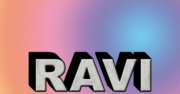 3D Name Logos: Ravi 3D Name Logo