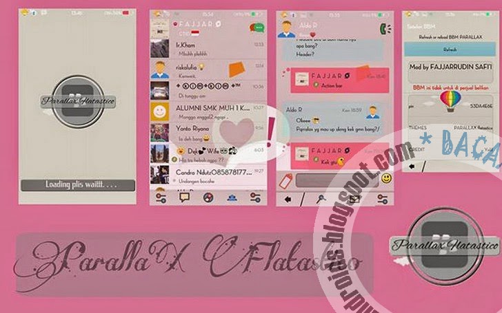 download BBM Mod Tema Parallax Flatastico Apk