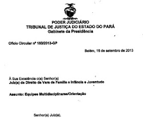 Ofício Circular nº 183/2013-GP/ PODER  JUDICIÁRIO