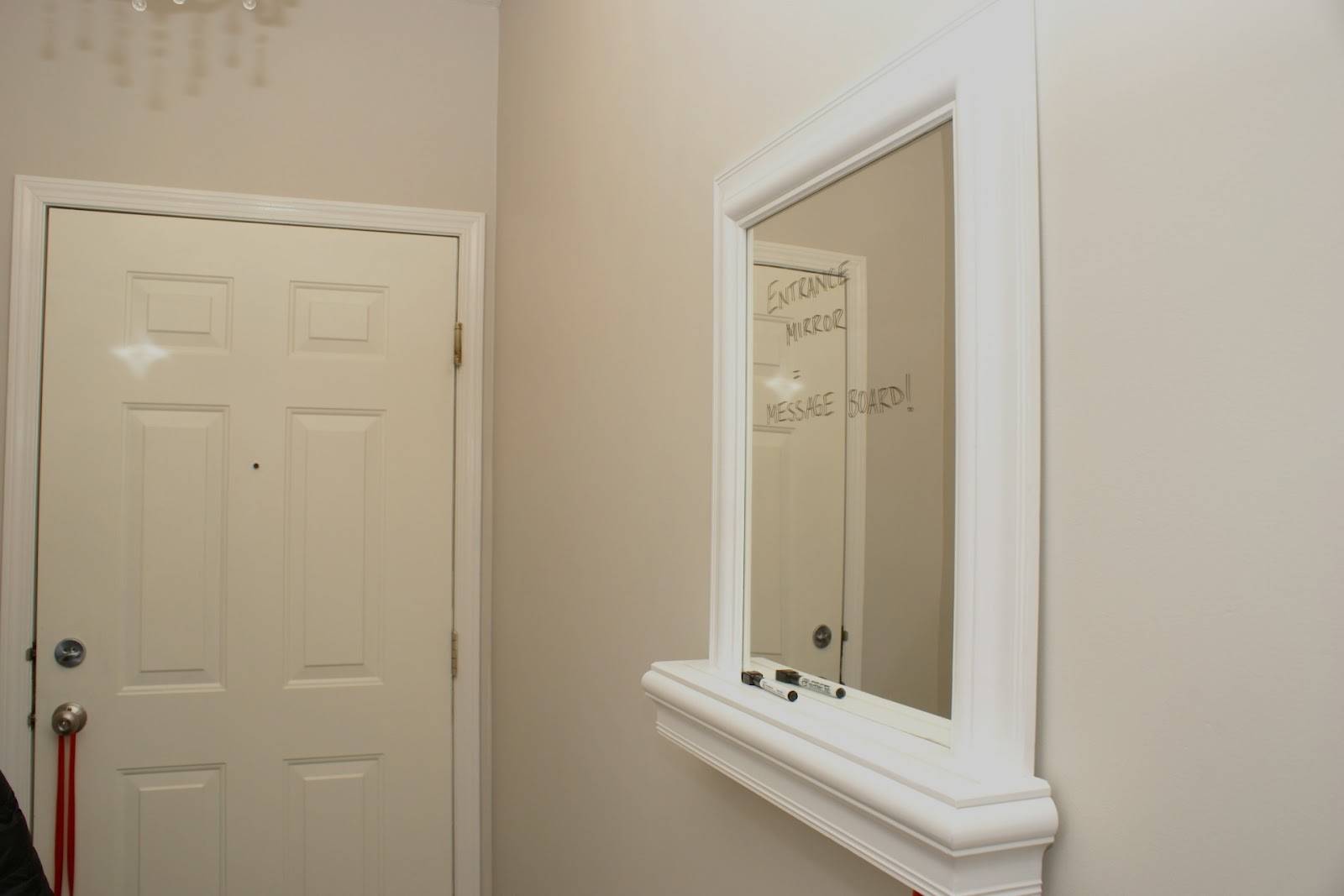 The Cozy Condo Hallway Mirror Dry Erase Board