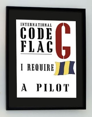 graphic poster with nautical code design