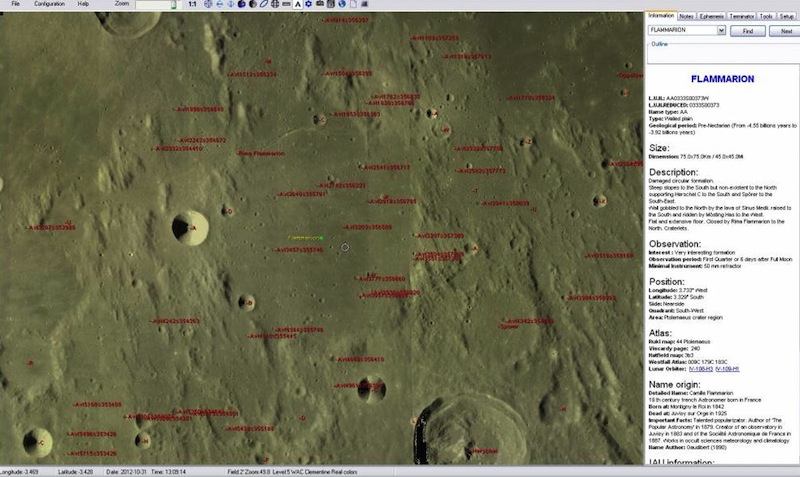Virtual Moon Atlas позволит узнать о естественном спутнике Земли всё