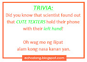 TRIVIA: Did you know that scientist found out that CUTE TEXTERS hold their . (quotes )