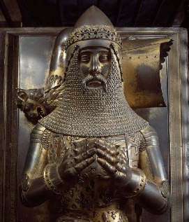 EPITAFIO INSCRITO ALREDEDOR DE LA EFIGIE DEL Príncipe Eduardo de Woodstock (1330-1376)