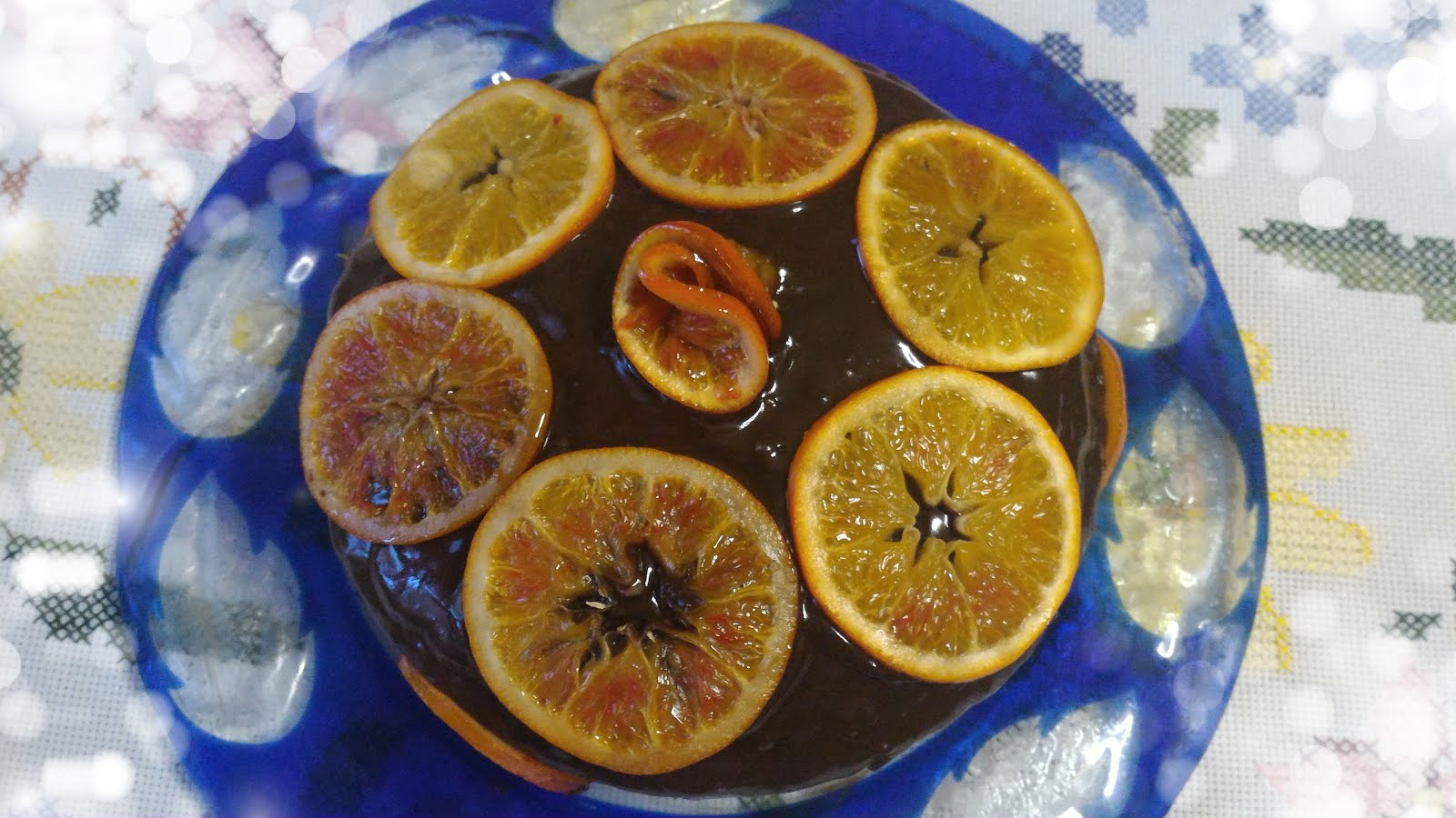 TORTA ALL'ARANCIA CON GANACHE DI CIOCCOLATO E ARANCE CARAMELLATE