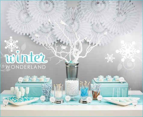 Winter Wonderland Dessert Buffet by Inspired Bride and Bake it Pretty