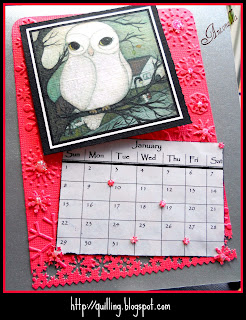 January calendar memory box dies martha stewart punch cuttlebug