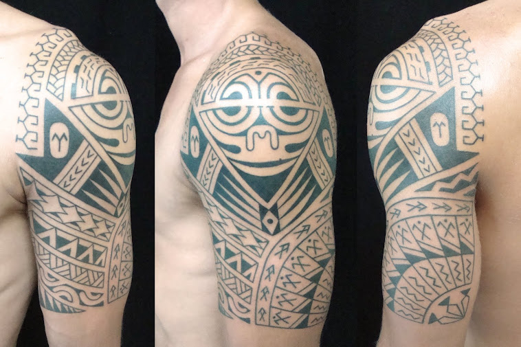 Marquesas samoan cookisland mixed style tattoo