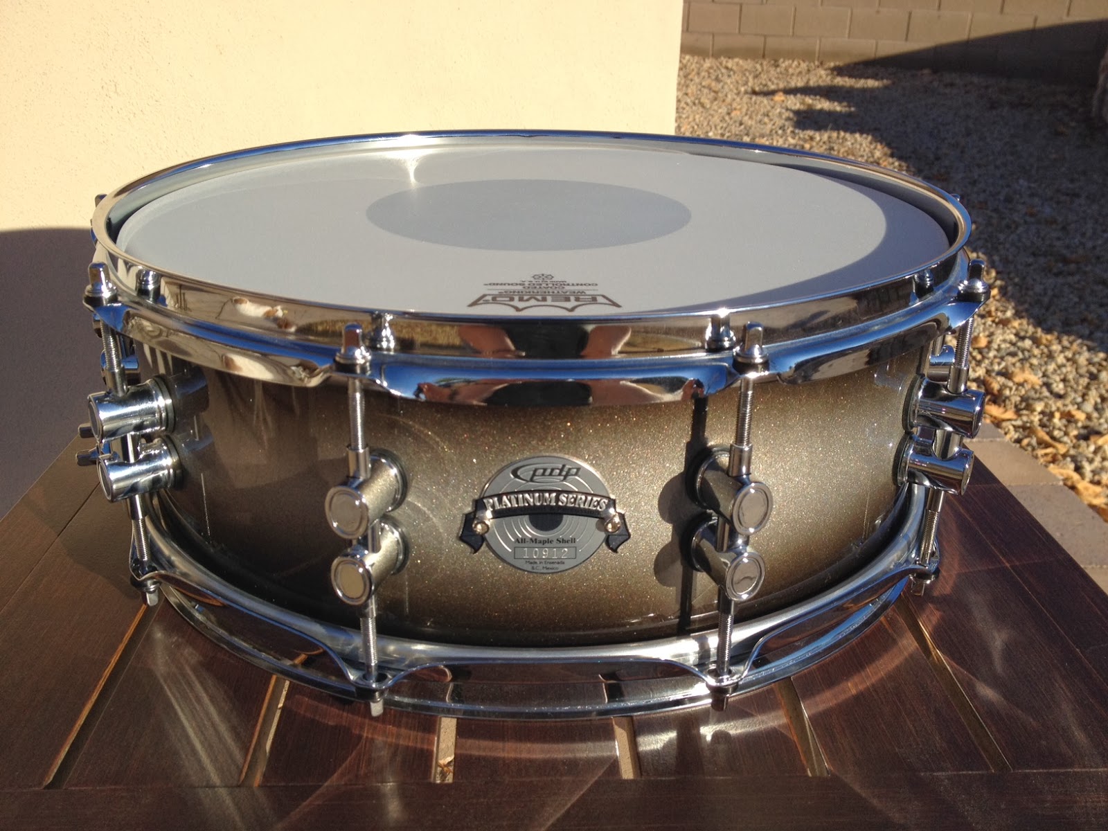 Drum Nuts (& Bolts) PDP Platinum solid maple snare drum