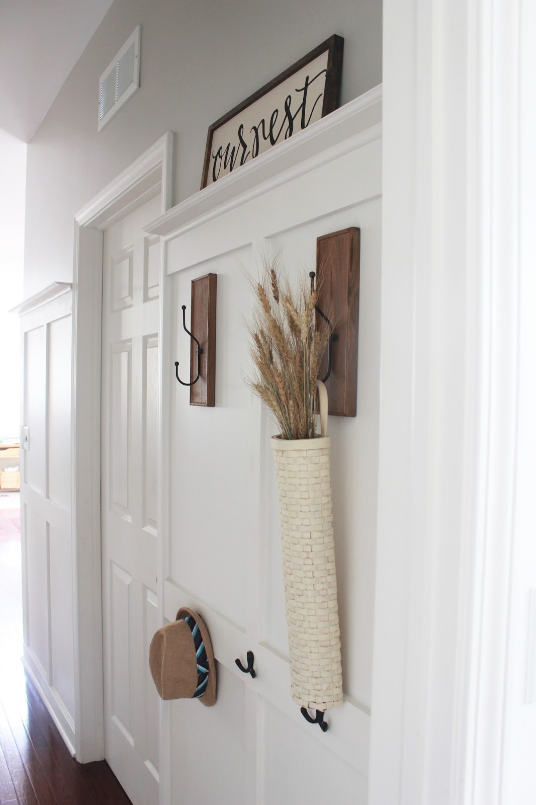 How to Build a Board and Batten Coat Rack Wall Delightfully Noted