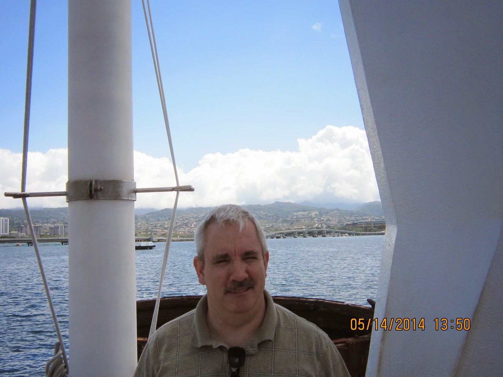 BOB ON USS ARIZONA MEMORIAL 2014