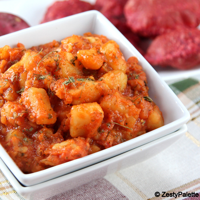 Cooks Joy Potatoes in Tomato Gravy