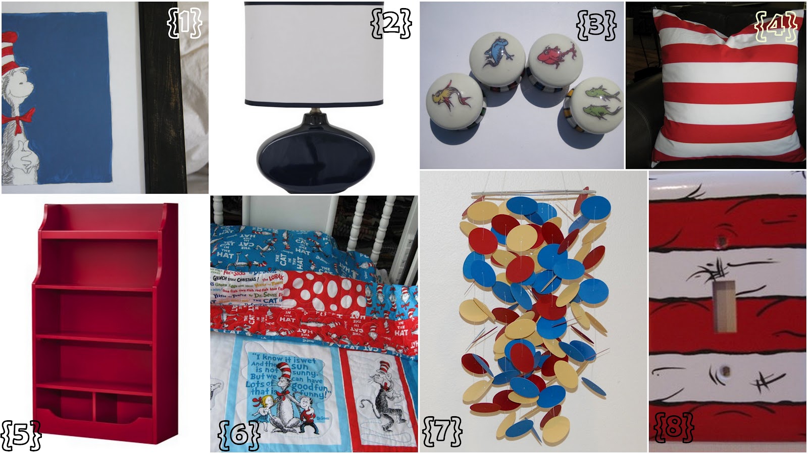 This Cradle Rocks Dr Seuss Navy Red And White