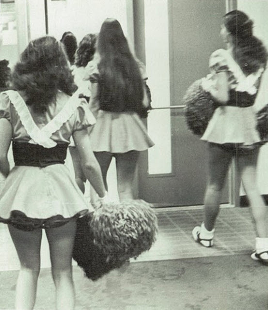 B&W Photographs of Cheerleaders in 1960s - 70s ~ vintage everyday