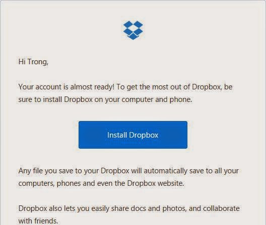 Download file cài Dropbox vào máy tính