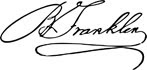  Benjamin Franklin signature
