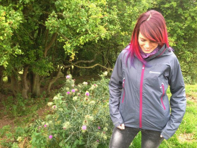 Jennifer Tulip in a waterproof jacket Jennifer Tulip in a waterproof jacket